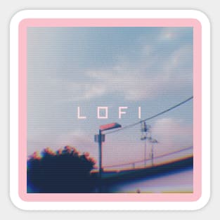 L o F i    v  h  s Sticker